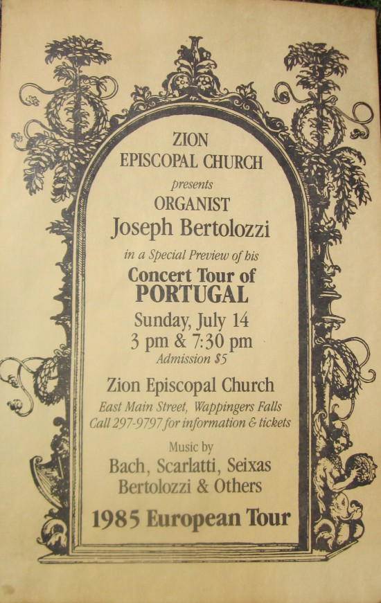BERTOLOZZI-POSTER FOR KICKOFF CONCERT OF PORTUGAL TOUR 1985